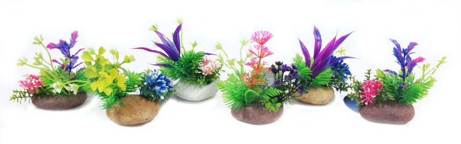 Penn-Plax Rock Aquarium Plant Style