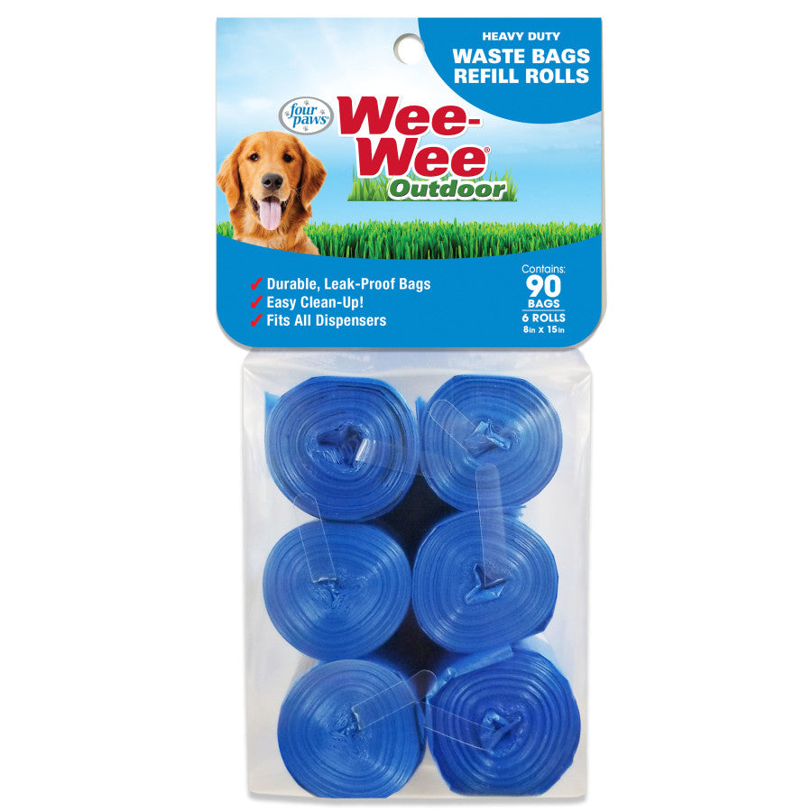 Four Paws Wee-Wee Outdoor Heavy Duty Dog Waste Bags Refill Rolls