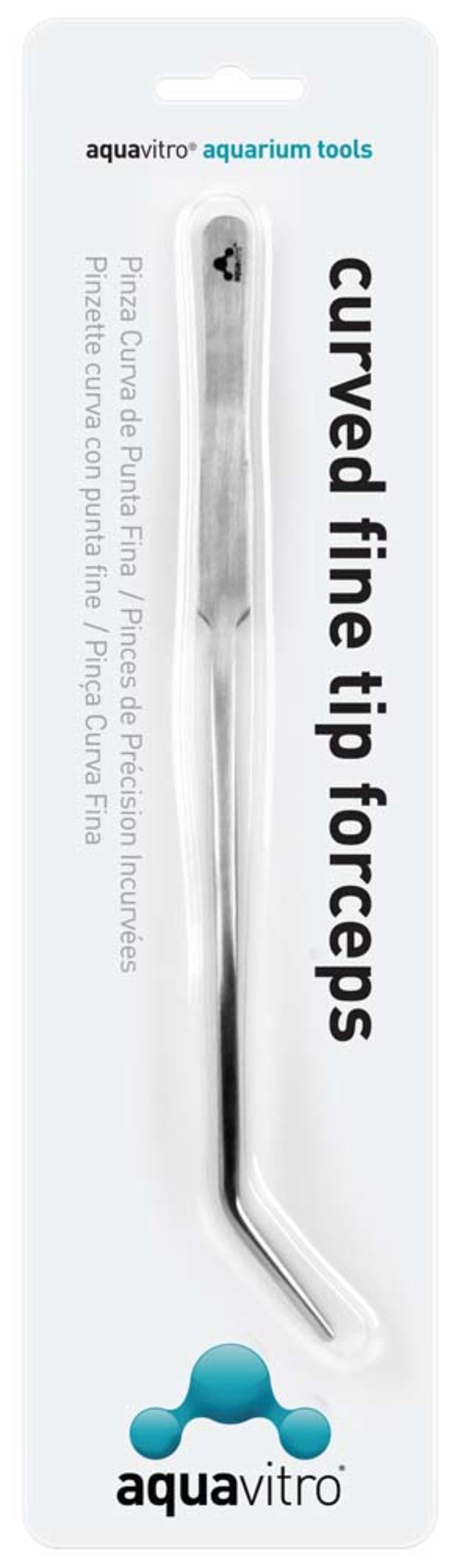 aquavitro Stainless Steel Curved Fine Tip Forceps Aquarium Tool