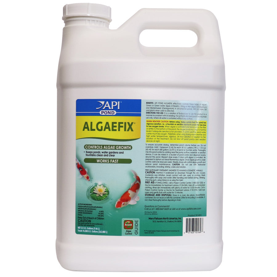 SPECIALS RESOURCES CONTACT US MY ACCOUNT Pond Water Care & Conditioners Customer View Printable View API Pond AlgaeFix Algae Control Solution 1ea API Pond AlgaeFix Algae Control Solution