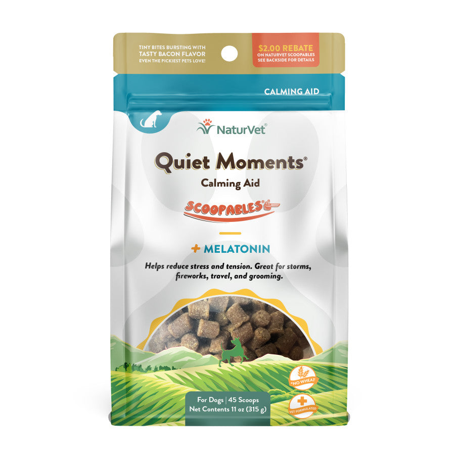 NaturVet Scoopables Quiet Moments Calming Aid +Melatonin For Dogs