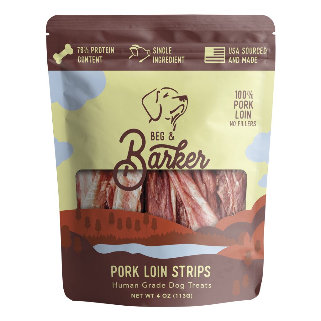 Beg and Barker Pork Loin Strip Dog Treats