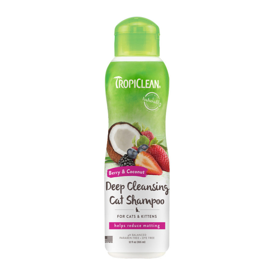 TropiClean Berry &amp; Coconut Deep Cleansing Shampoo for Cats &amp; Kittens - 12 oz.