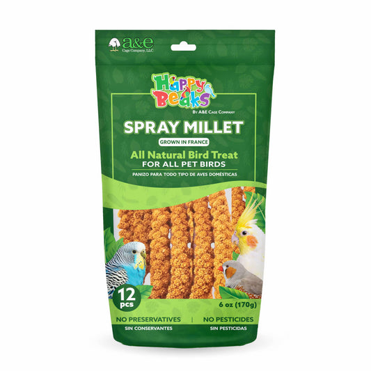 A & E Cages Happy Beaks Spray Millet Bird Treat
