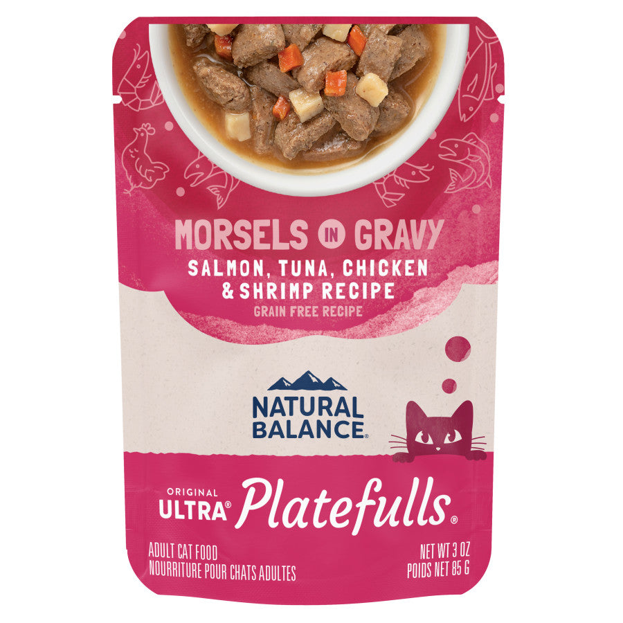 Natural Balance Pet Foods Original Ultra Platefulls Morsels in Gravy Wet Cat Food Pouch