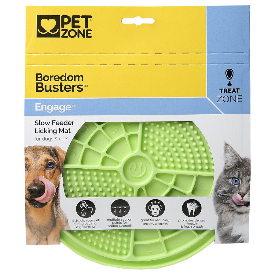 Pet Zone Products Boredom Busters Engage Slow Feeder Licking Mat