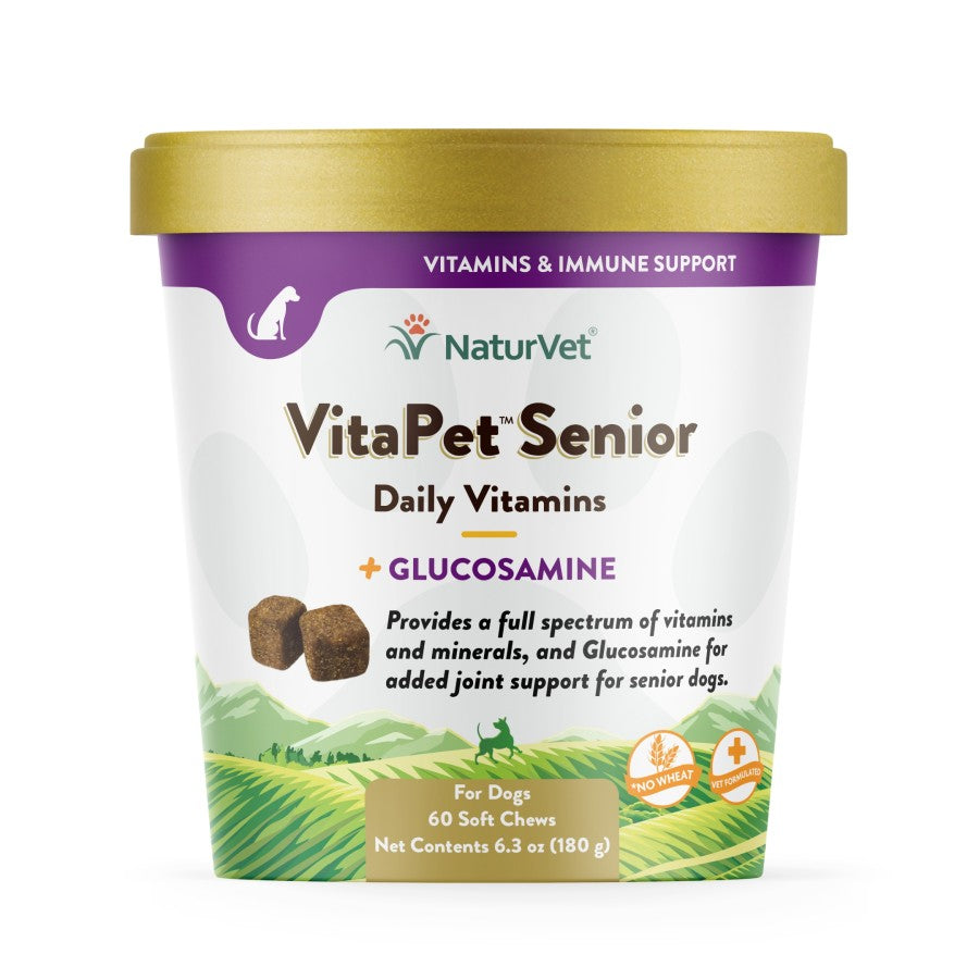 NaturVet VitaPet Senior Daily Vitamins + Glucosamine Soft Chew