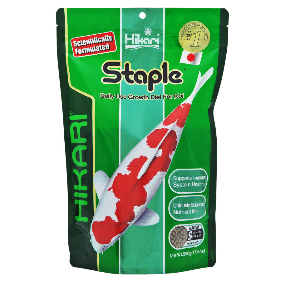 Hikari USA Staple Growth Formula Pellet Fish Food for Koi and Other Pond Fishes