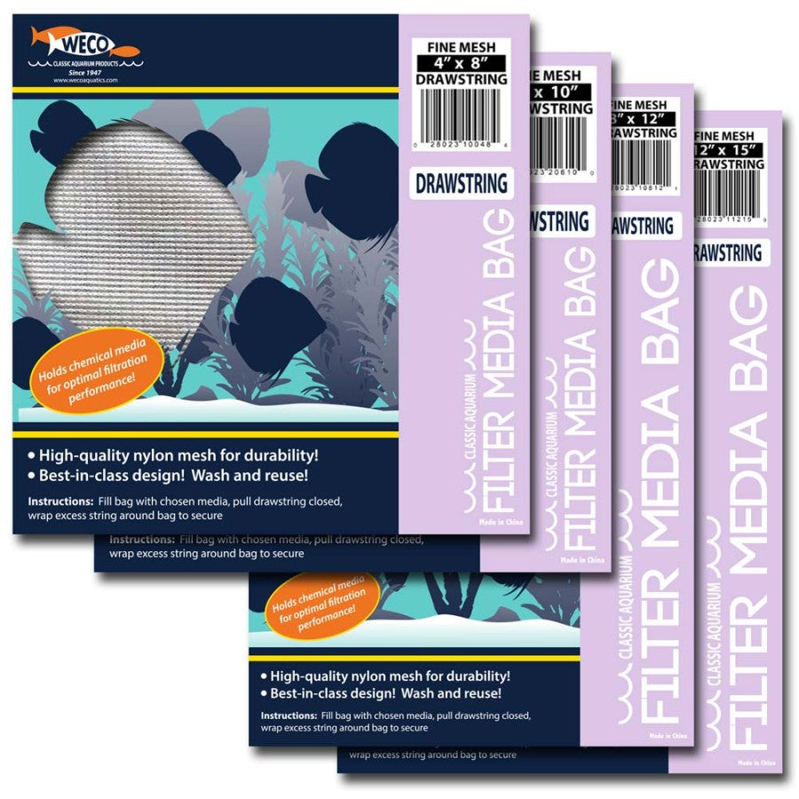 Weco Products Fine Mesh Drawstring Filter Media Bag