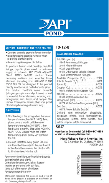 API Aquatic Plant Food Tablets