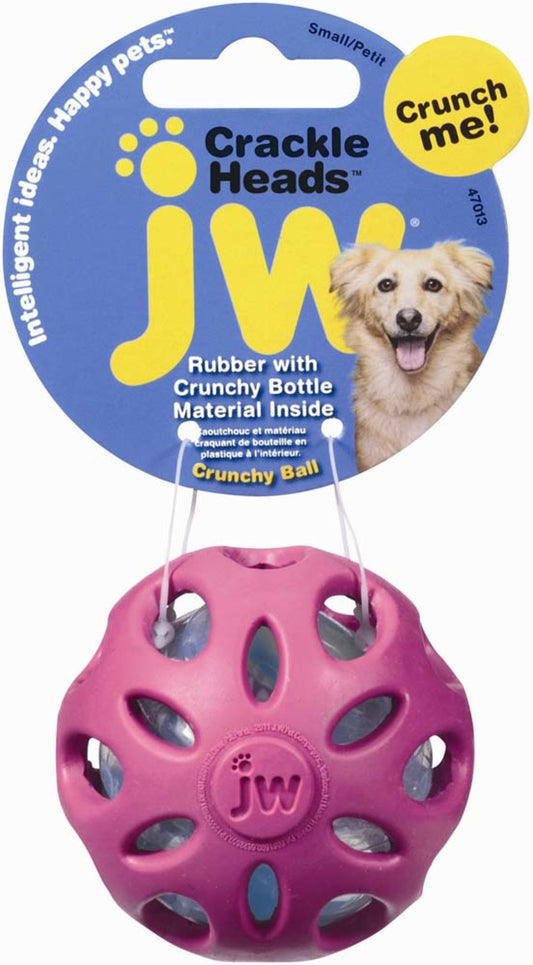 JW Pet Crackle Heads Crackle Ball Dog Toy