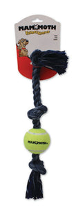Mammoth Pet Products Denim 3 Knot Tug with Ball Dog Toy