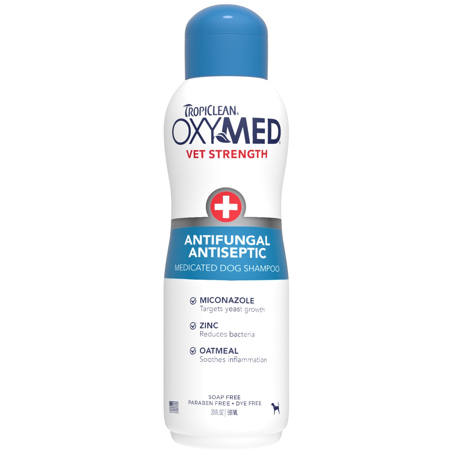 TropiClean OxyMed Antifungal and Antiseptic Dog Shampoo - 1ea/20 oz