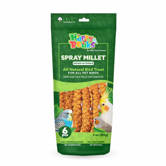 A & E Cages Happy Beaks Spray Millet Bird Treat
