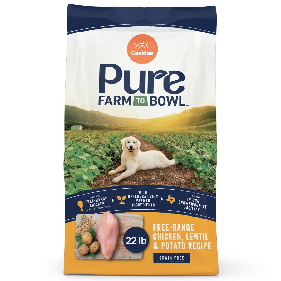 CANIDAE PURE Farm To Bowl Grain-Free LID Dry Dog Food