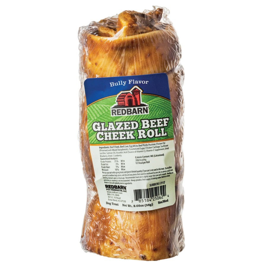 Redbarn Pet Products Glazed Beef Cheek Roll Dog Treat