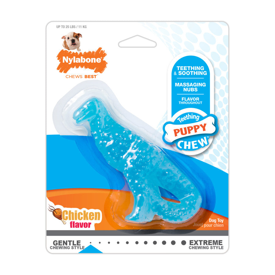 Nylabone Puppy Chew Dental Dinosaur Teething Dog Toy