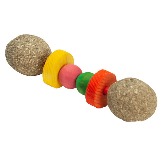 A & E Cages Nibbles Hay Dumbbell Small Animal Chew