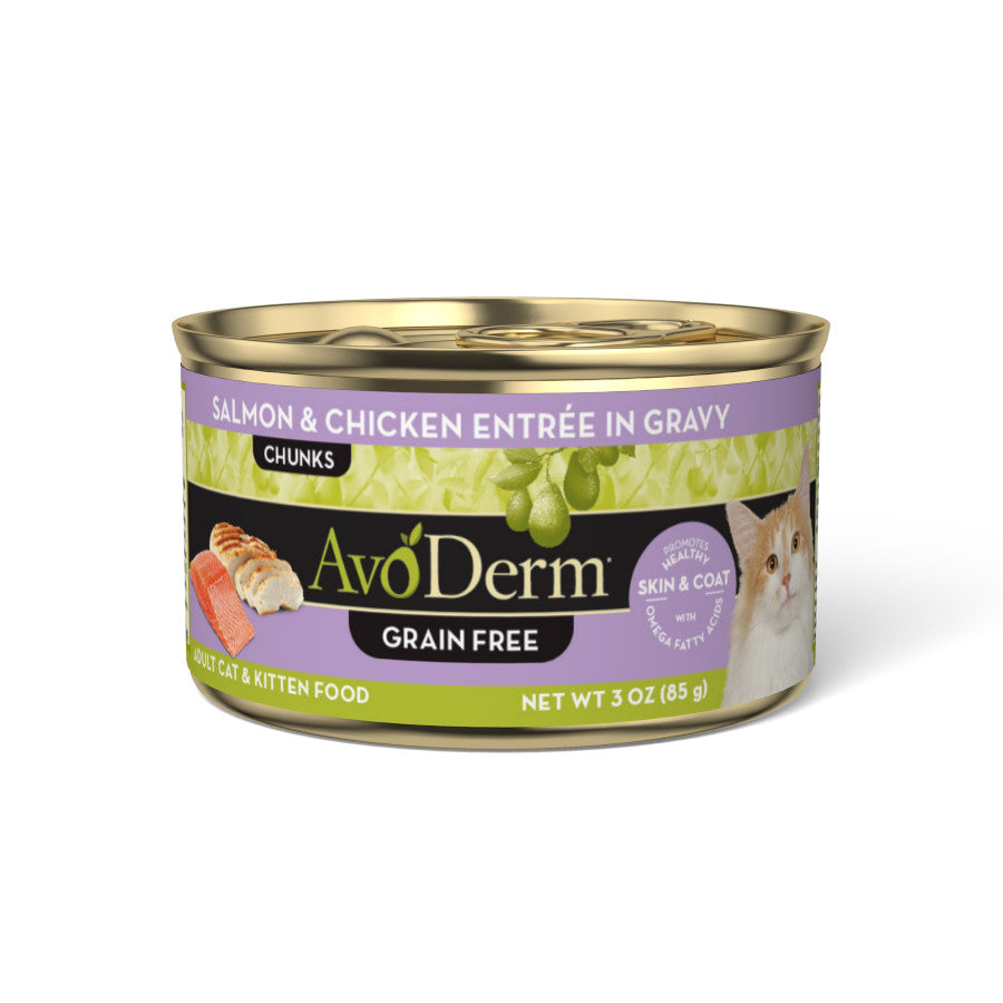 AvoDerm Natural Grain Free Salmon & Chicken Entrée in Gravy Wet Cat Food