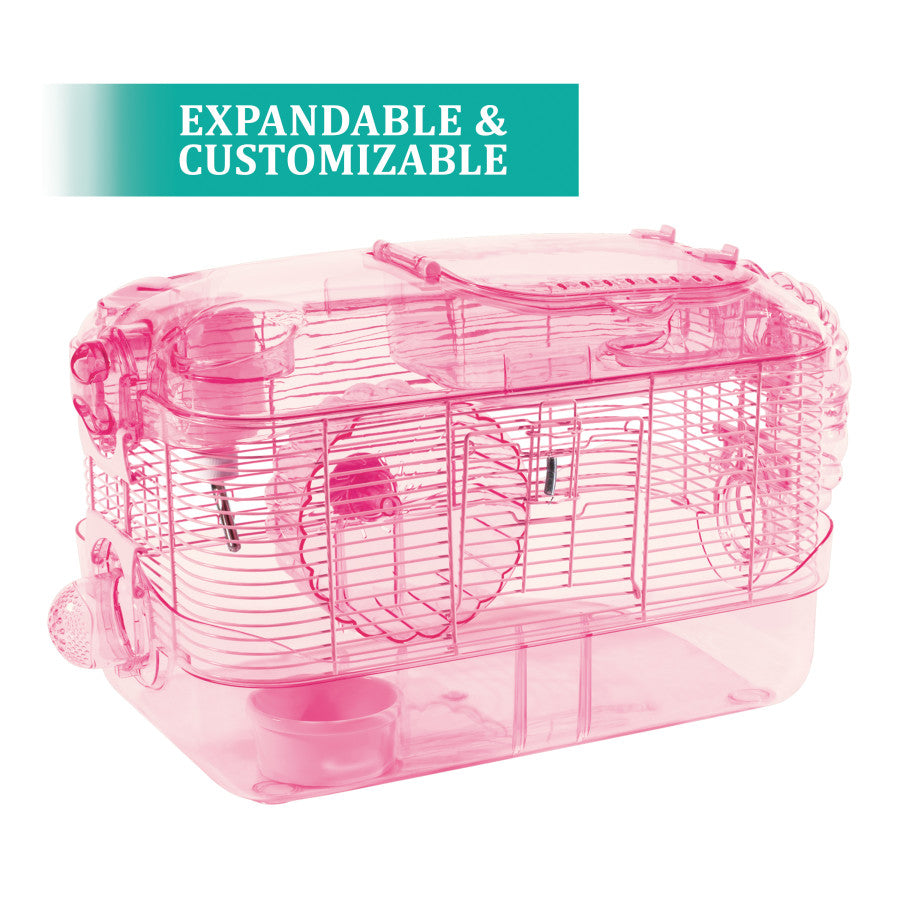 Kaytee CritterTrail One Level Habitat Pink Edition