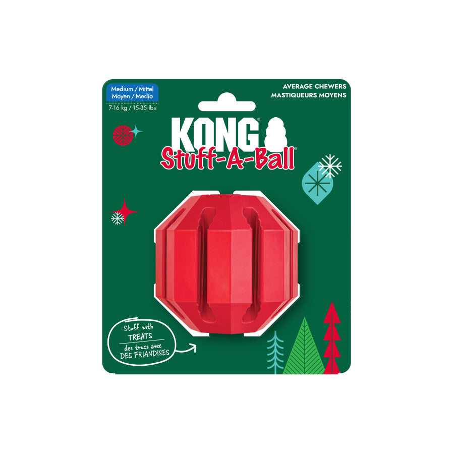 KONG Stuff-A-Ball Holiday Dog Chew Toy
