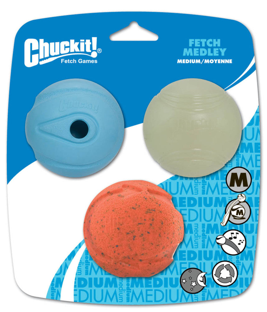 Chuckit! Fetch Medley Balls Dog Toy Assortment