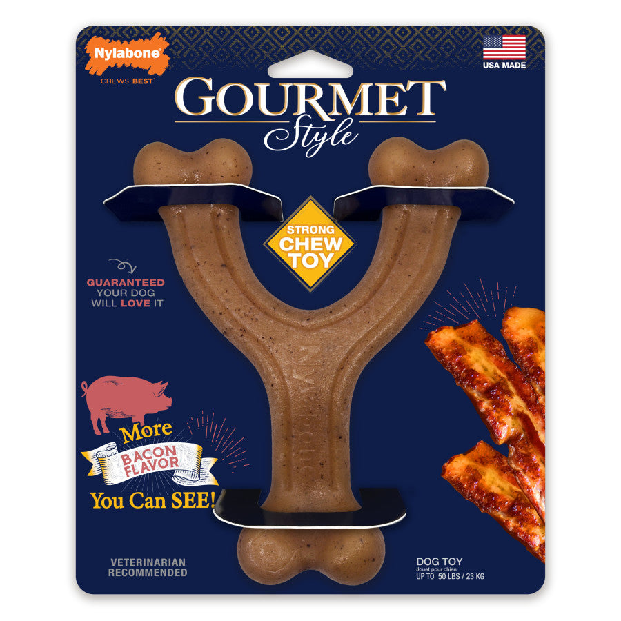 Nylabone Strong Chew Gourmet Style Wishbone Dog Chew Toy