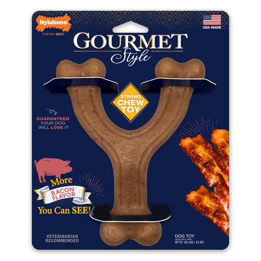 Nylabone Strong Chew Gourmet Style Wishbone Dog Chew Toy