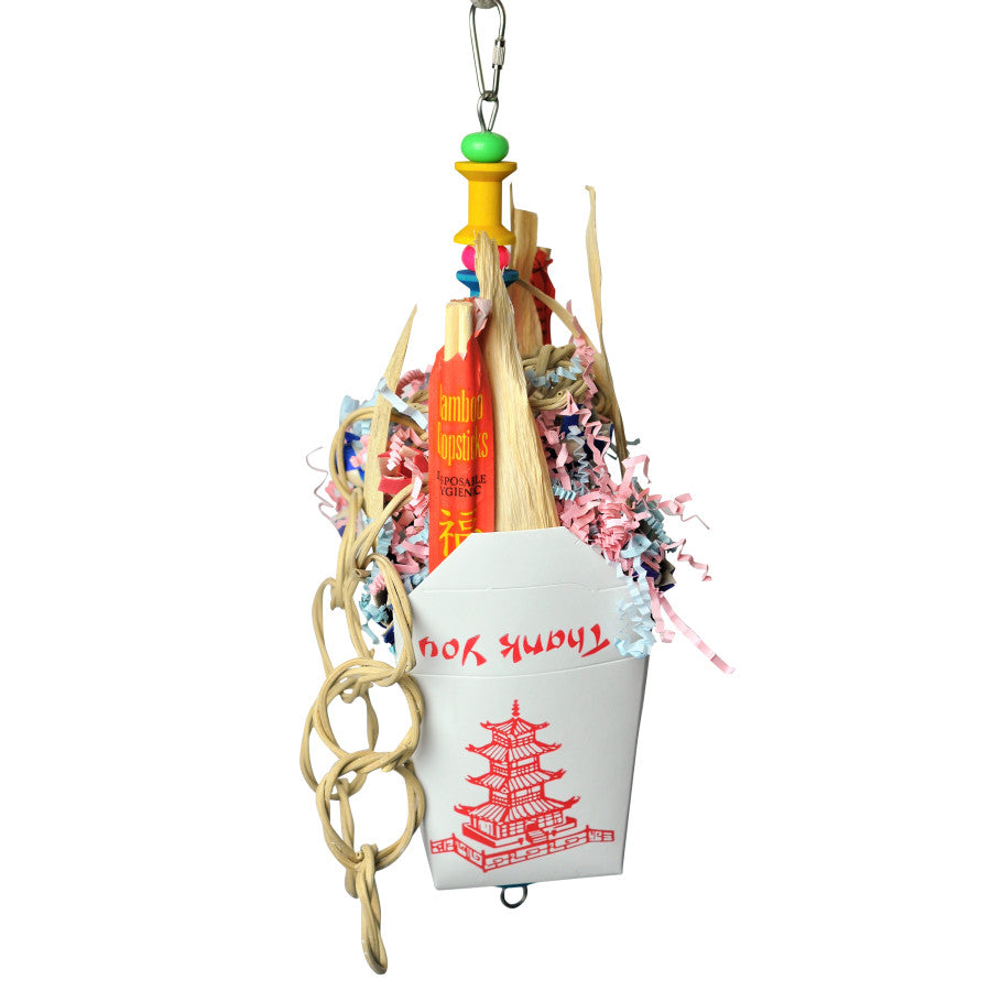 A & E Cages Happy Beaks Chinese Take Out Bird Toy