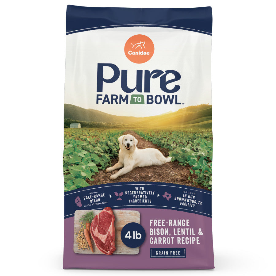 CANIDAE PURE Farm To Bowl Grain-Free LID Dry Dog Food